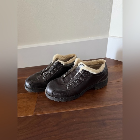 J. Crew Shoes - J.Crew Nordic Sherpa Lined Leather Boots Dark Brown Size 7 Hiking Style